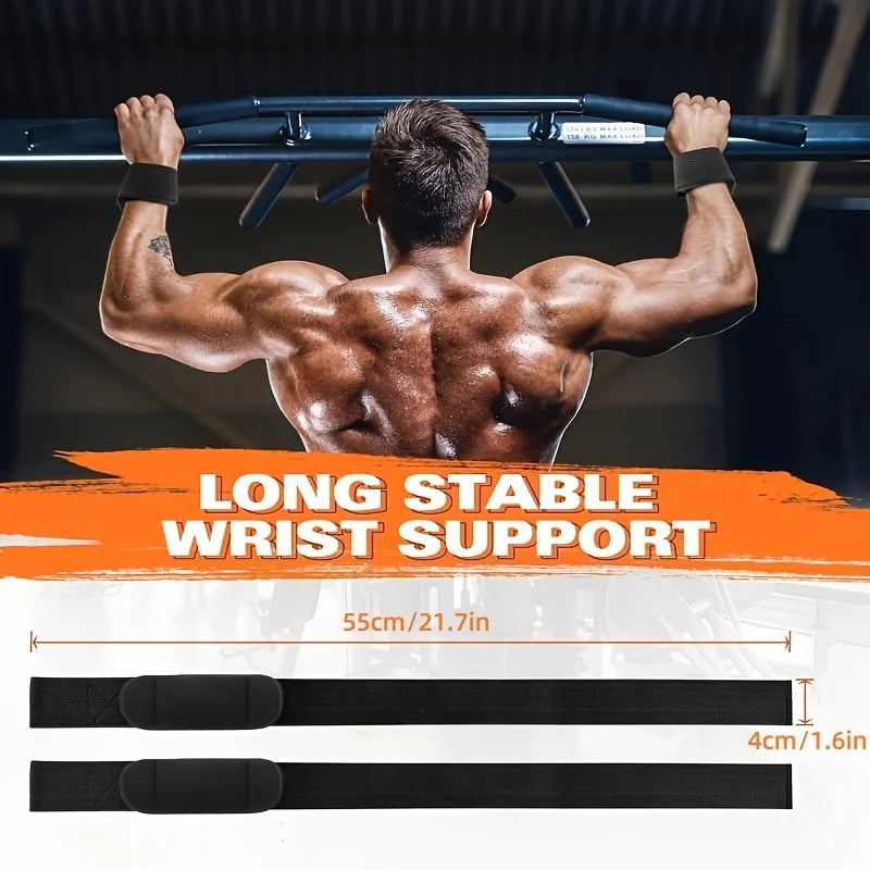 Wrist Straps for Weight Lifting Lifting Straps for Weightlifting Gym Wrist Wraps with Extra Hand Grips for Strength Training