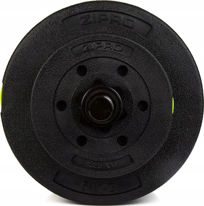 HANTLE 20kg bituminous Adjustable Dumbbell Set 2x10kg Steel Griffin-ZIPRO